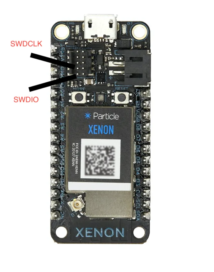 SWDIO to GPIO24, SWCLK to GPIO25 wiring